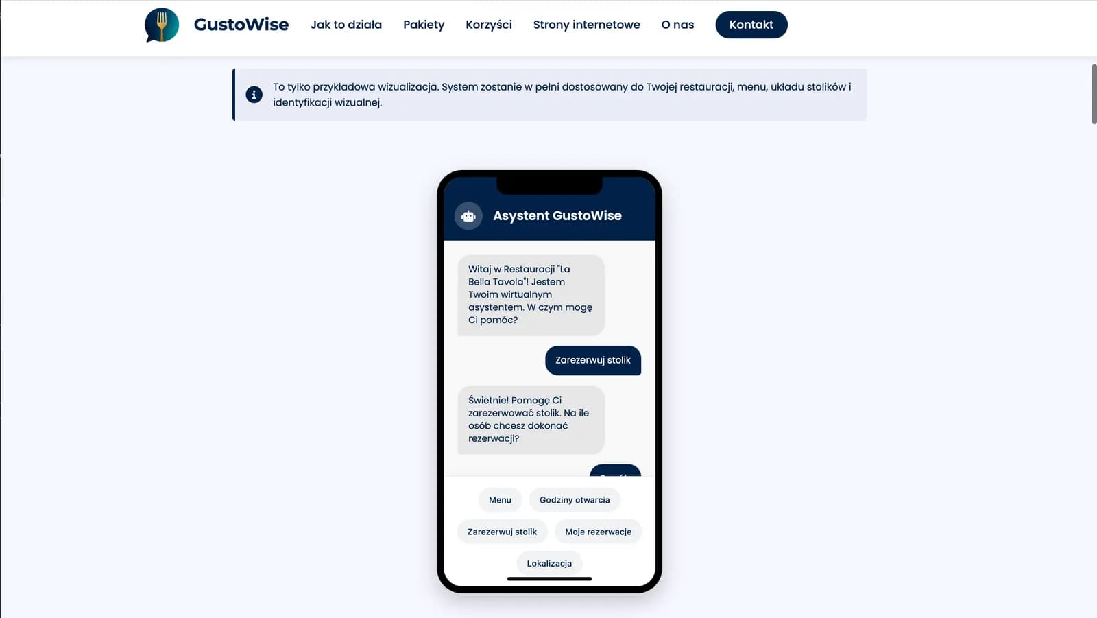 Screenshot projektu GustoWise.pl