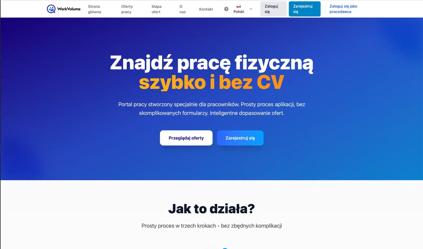 Screenshot projektu Work-Volume